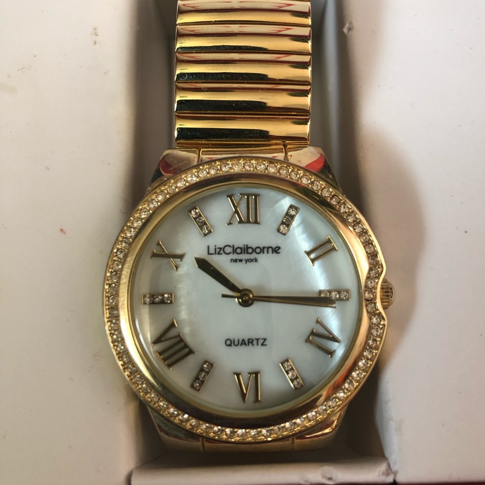 Liz Claiborne Jeweled Face Watch - Picture 2 of 4